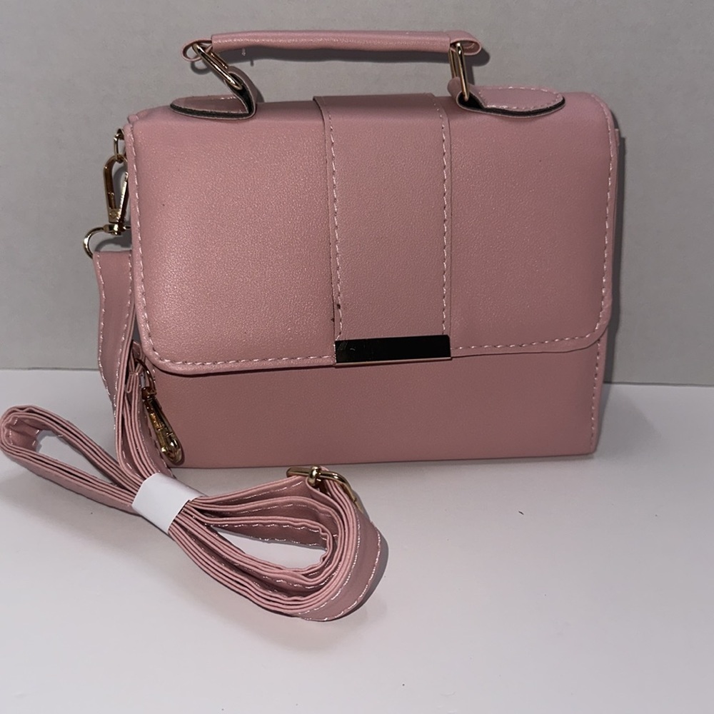 Retro, light, soft pink fashionable small flap crossbody bag - Picture 10 of 15